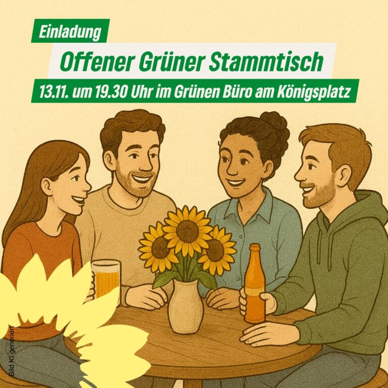 Einladung zum offenen Grünen Stammtisch am 13.11. um 19.30 Uhr