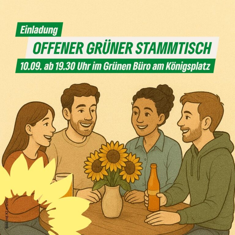 Einladung: Offener Grüner Stammtisch am 10. September 2026